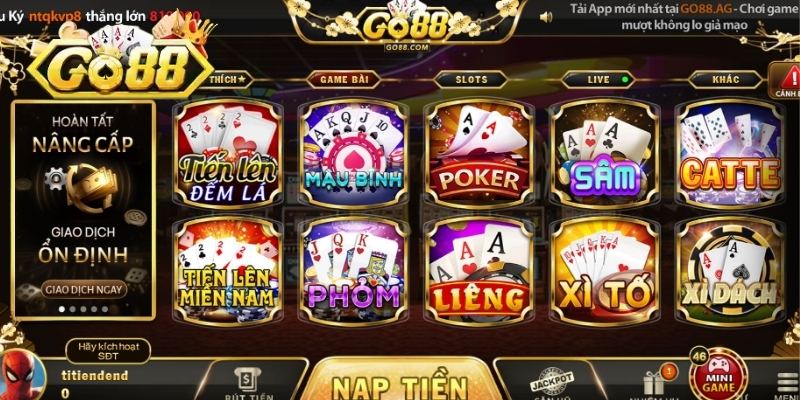 Game bài – Sảnh chơi đỉnh cao với đa dạng thể loại hấp dẫn
