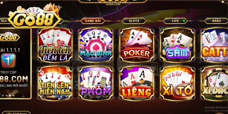 Những tựa game bài GO88 hot nhất bạn nên thử